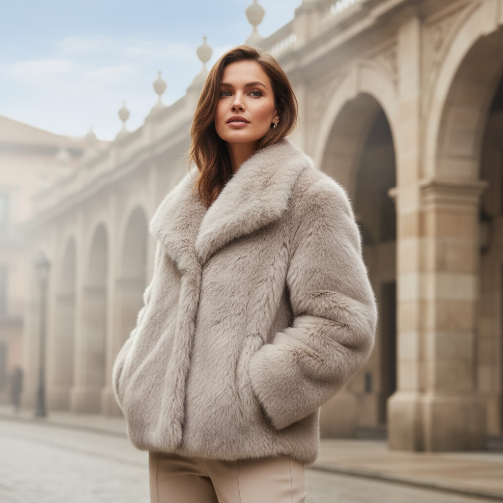 ALBA - Abrigo de mujer | Piel sintética ecológica, diseño elegante 0