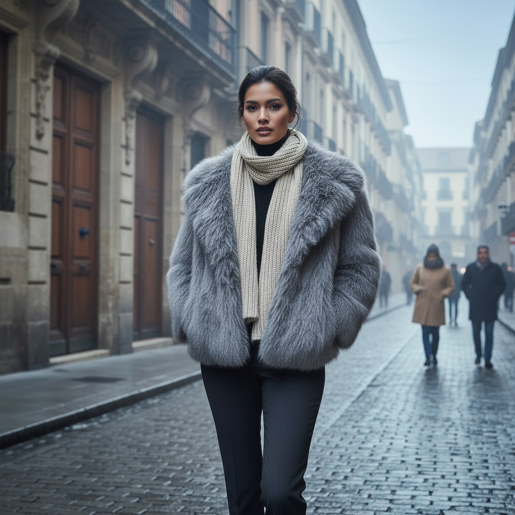 ALBA - Abrigo de mujer | Piel sintética ecológica, diseño elegante 8