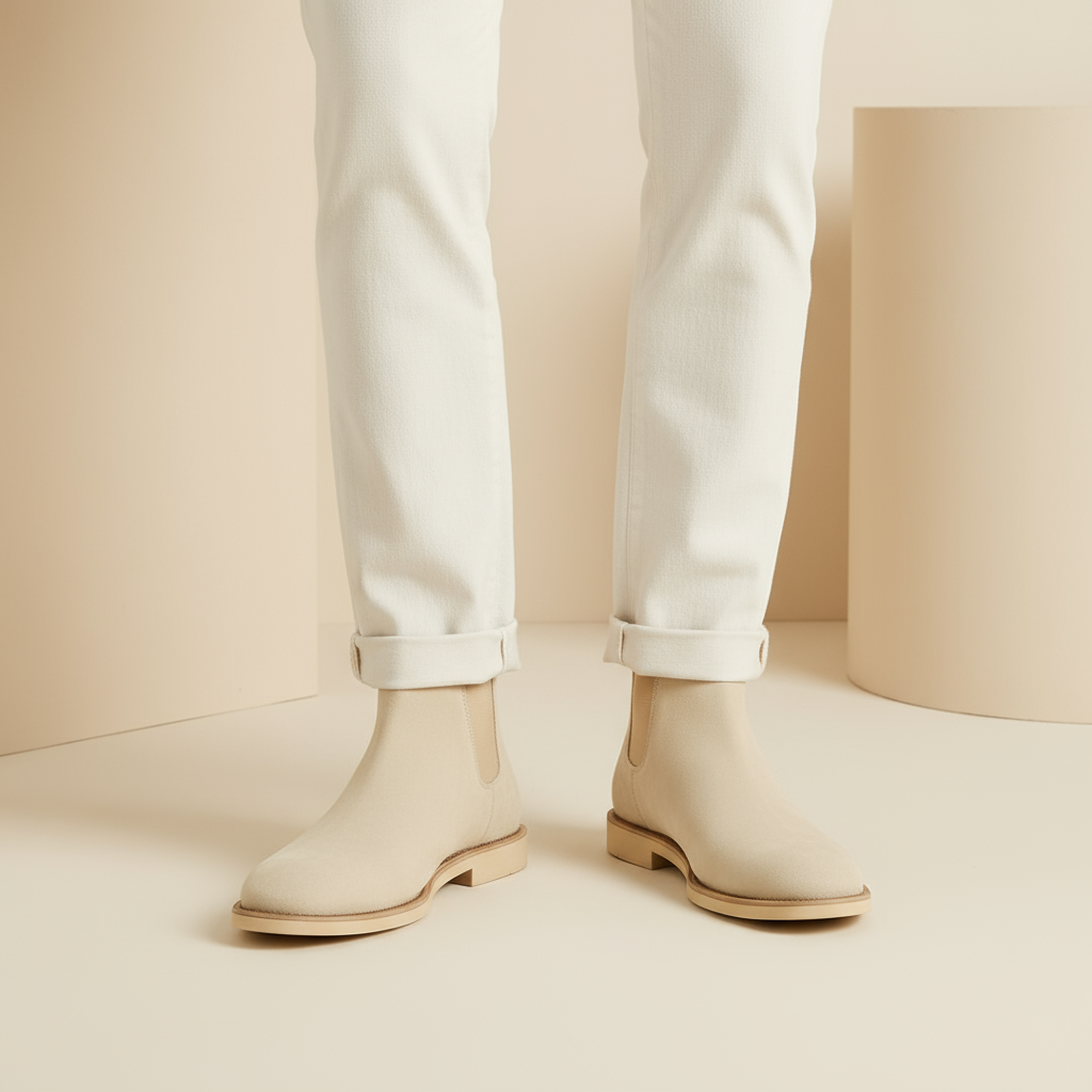 ALBA - Botas de hombre | Gamuza, diseño Chelsea elegante 0