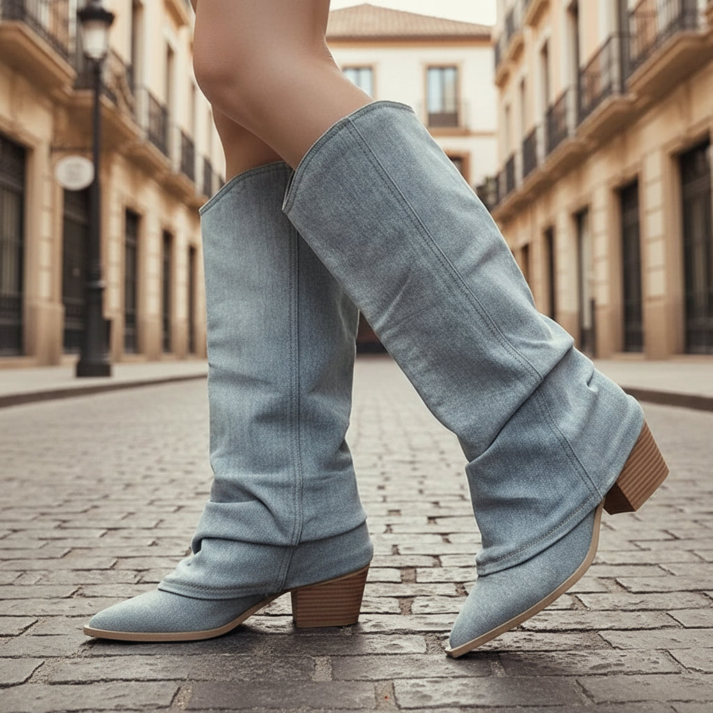 ALBA - Botas de mujer | Mezclilla aislante, suela antideslizante 0