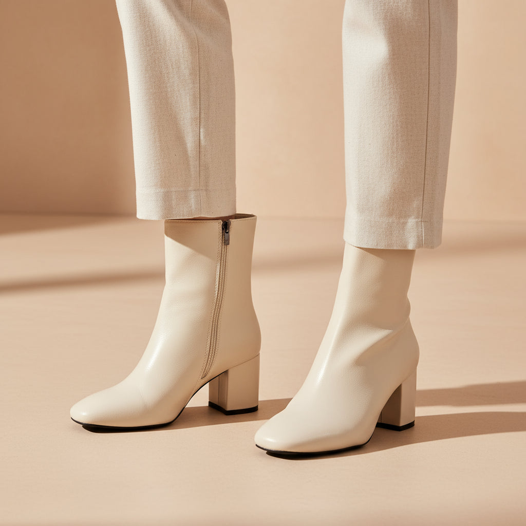 ALBA - Botines mujer | Piel, tacón en bloque, diseño elegante 6