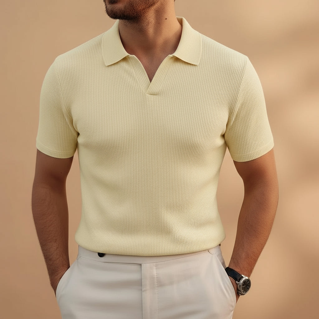 ALBA - Camisas Hombre Polo | Cuello en V, Mangas Cortas 1