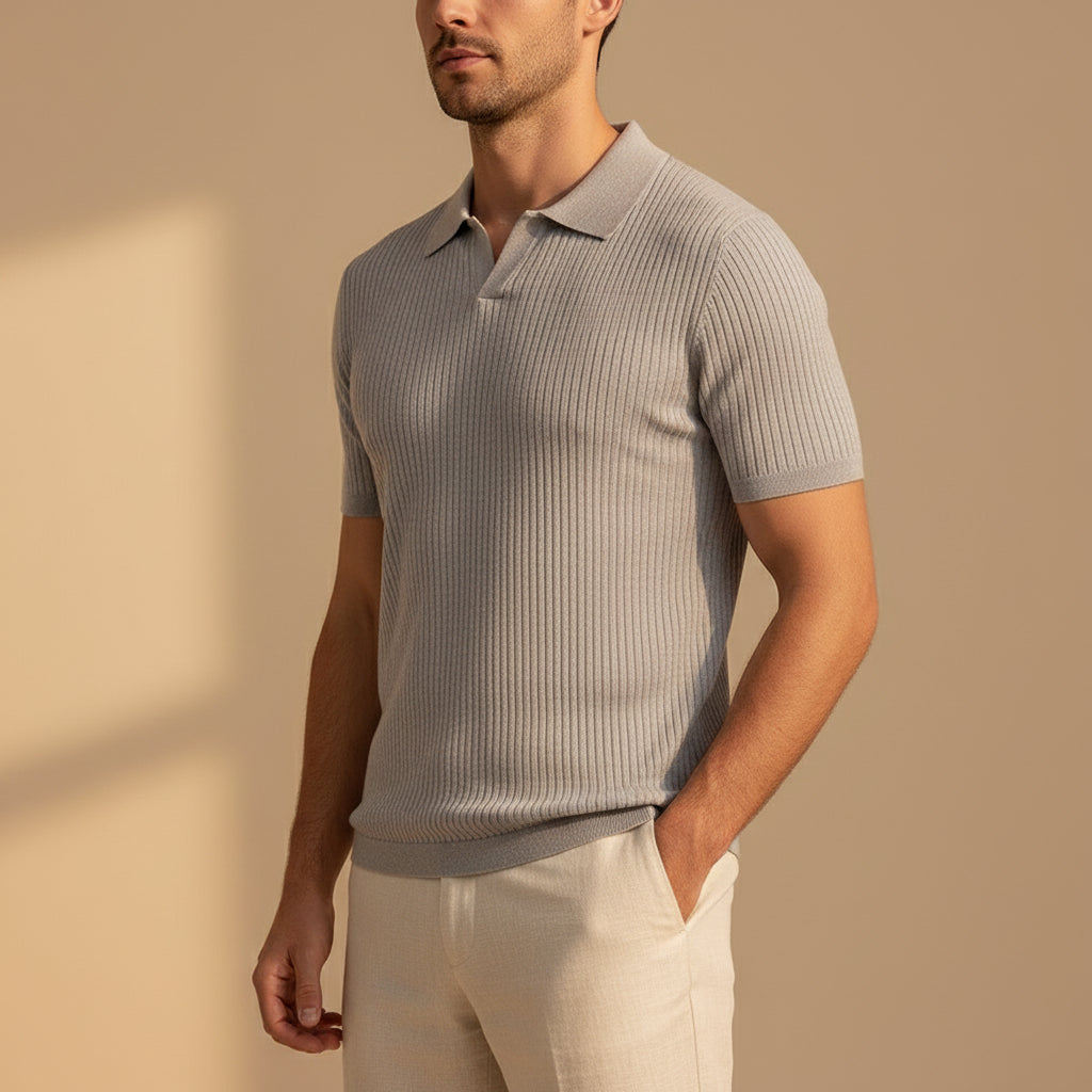 ALBA - Camisas Hombre Polo | Cuello en V, Mangas Cortas 2