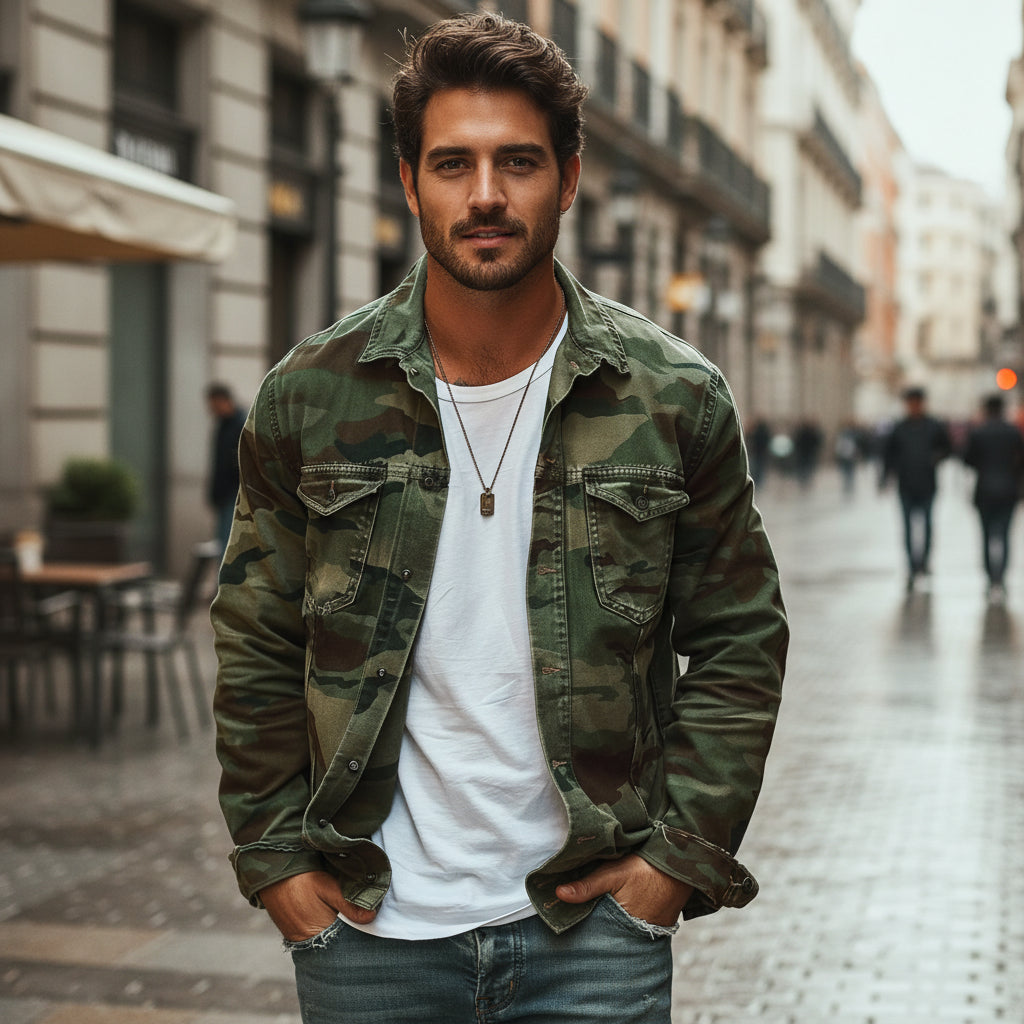 ALBA - Chaqueta de Hombre Camuflaje | Cálida, Duradera, Corte Moderno 1