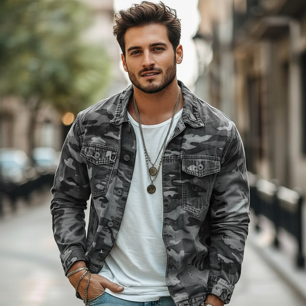 ALBA - Chaqueta de Hombre Camuflaje | Cálida, Duradera, Corte Moderno 3
