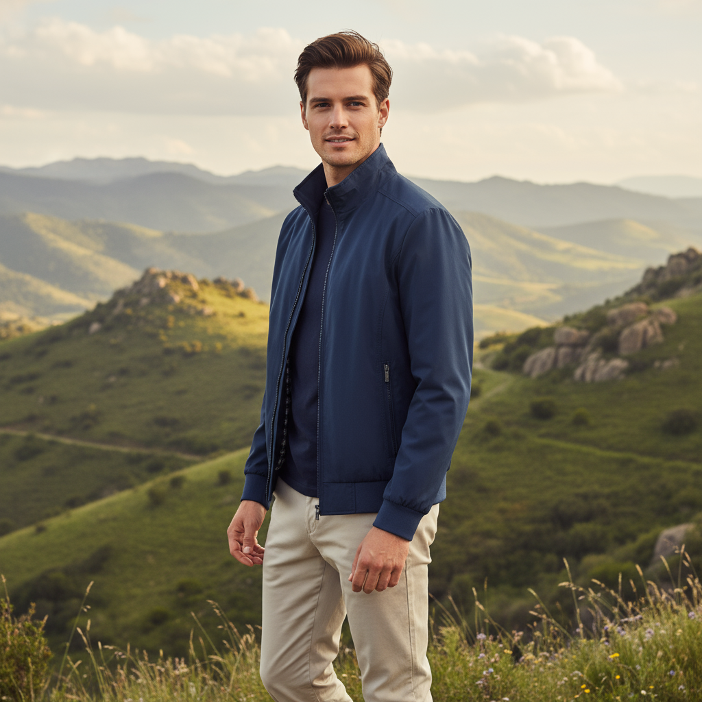 ALBA - Chaqueta de Hombre | Cortavientos Ligera, Ajuste Moderno 4
