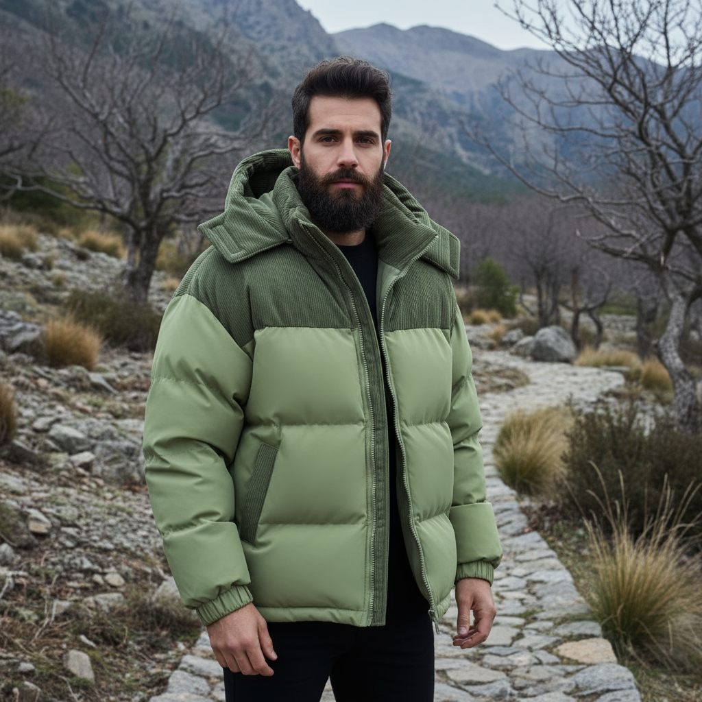 ALBA - Chaqueta de hombre | Aislante, capucha de pana 0