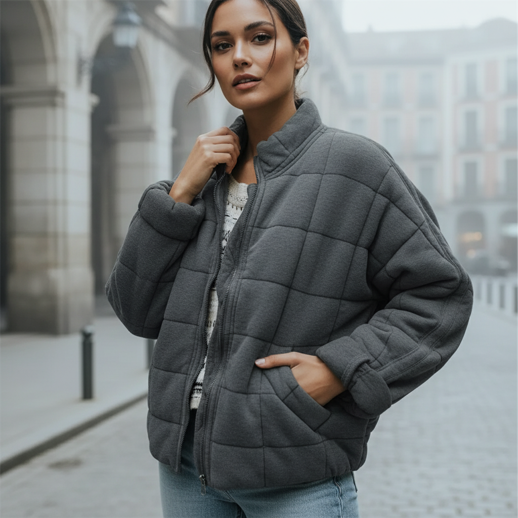 ALBA - Chaqueta de mujer | Poliéster, ajuste extragrande, estilo moderno 0