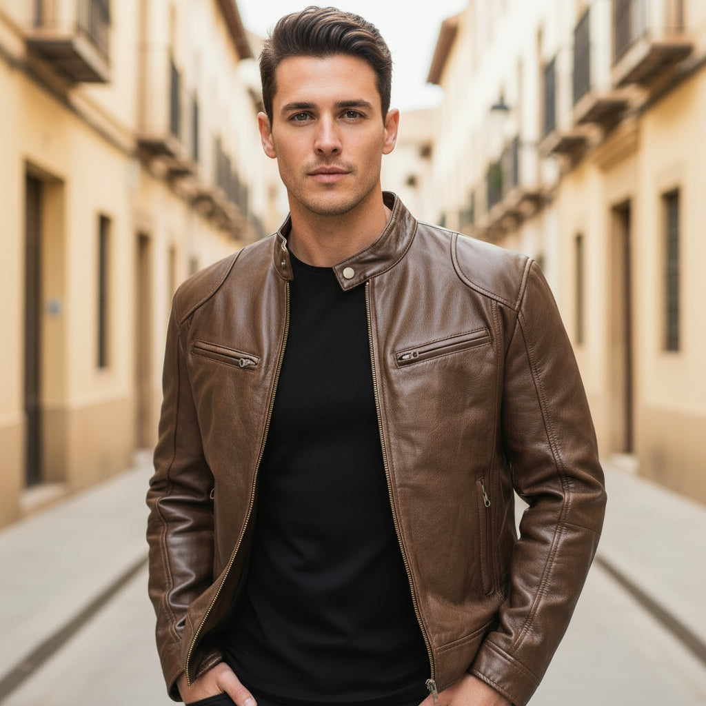 ALBA - Men’s Biker Jacket | Vegan Leather, Casual Fit, Street-Chic 3