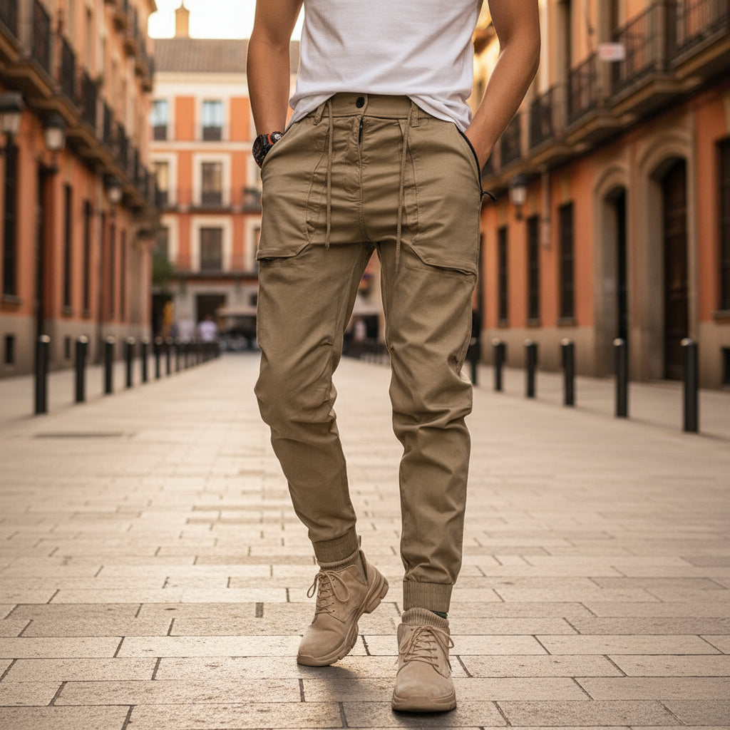 ALBA - Pantalones Cargo Hombre | Elásticos, Comodidad y Estilo para Aventura 0