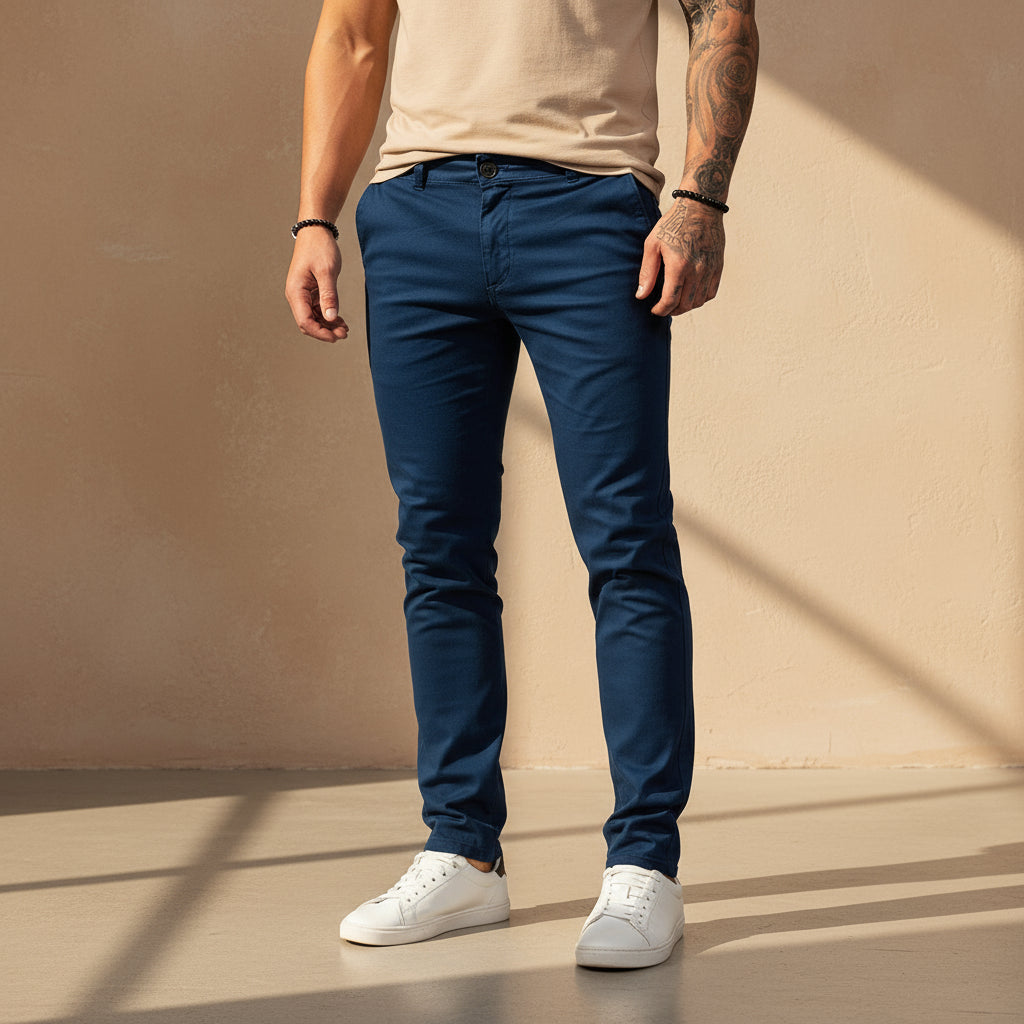 ALBA - Pantalones Hombre | Slim Fit, Tejido Elástico, Pierna Recta 2