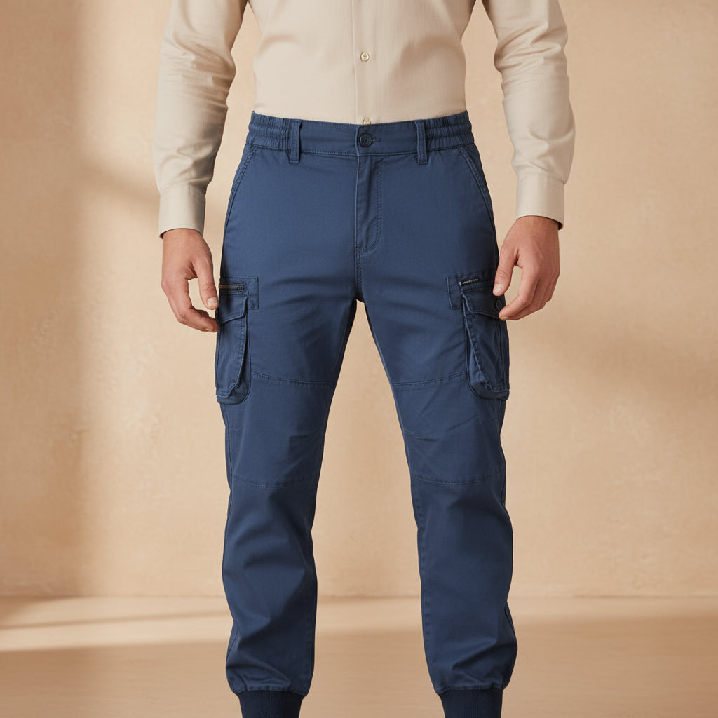 ALBA - Pantalones cargo de hombre | Diseño atemporal, ajuste cómodo, poliéster duradero 0