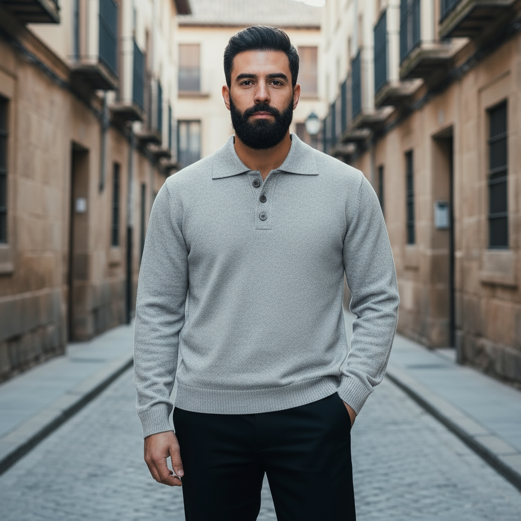 ALBA - Polo de hombre | Mezcla de algodón y poliéster, cuello clásico 2