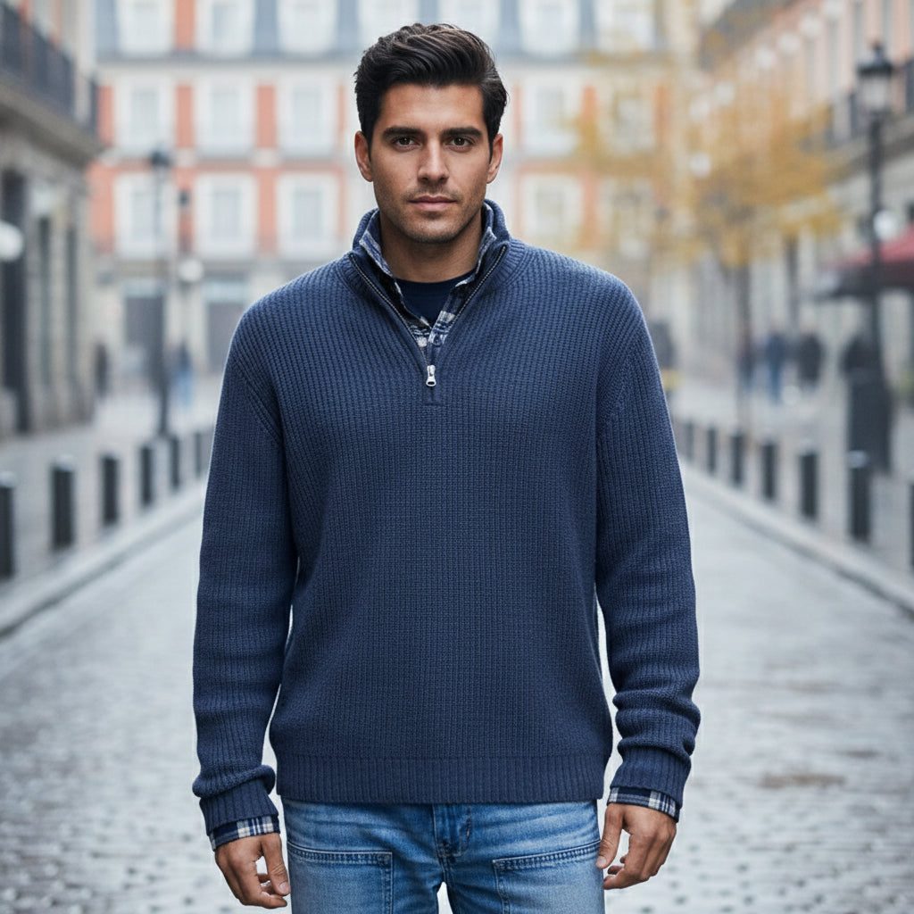 ALBA - Suéter Hombre | Cuello Redondo, Algodón Premium 1