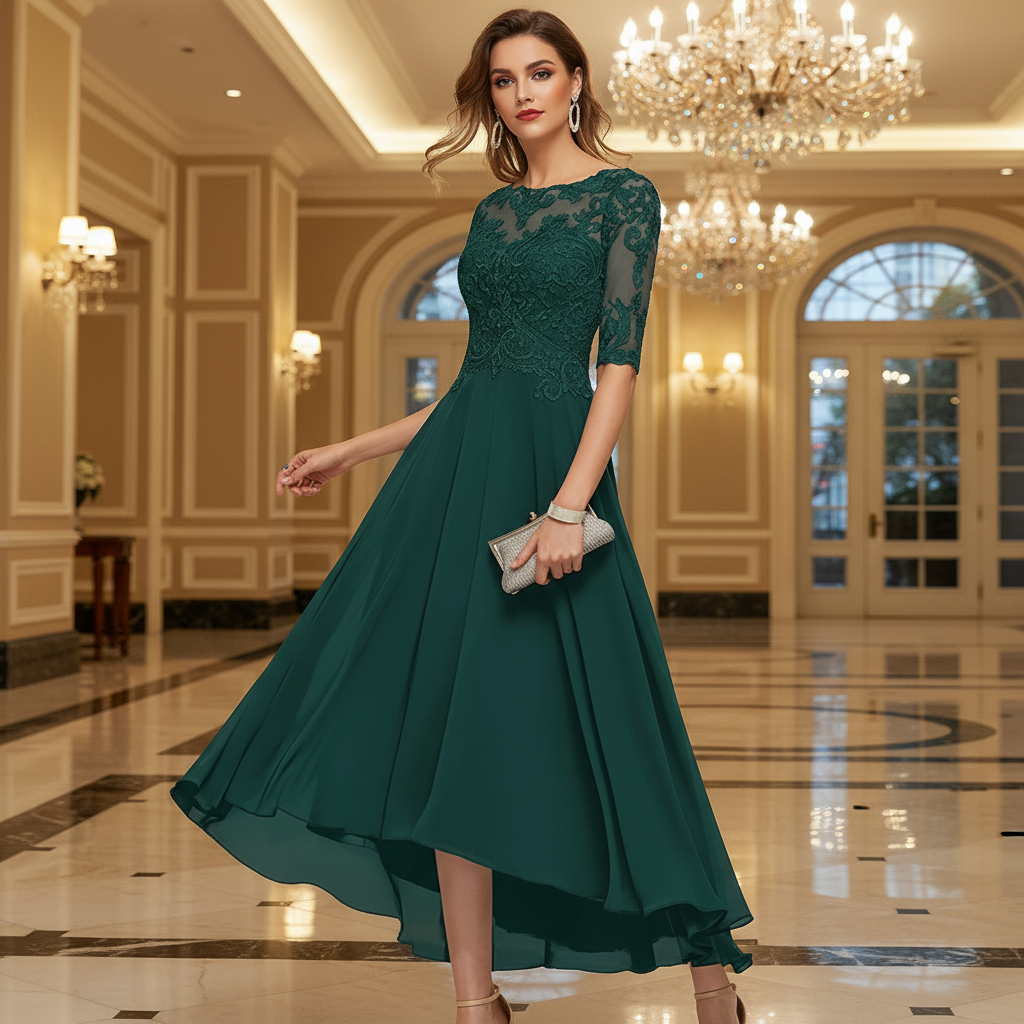 ALBA - Vestido de mujer | Encaje elegante, corte favorecedor para invitada boda 6