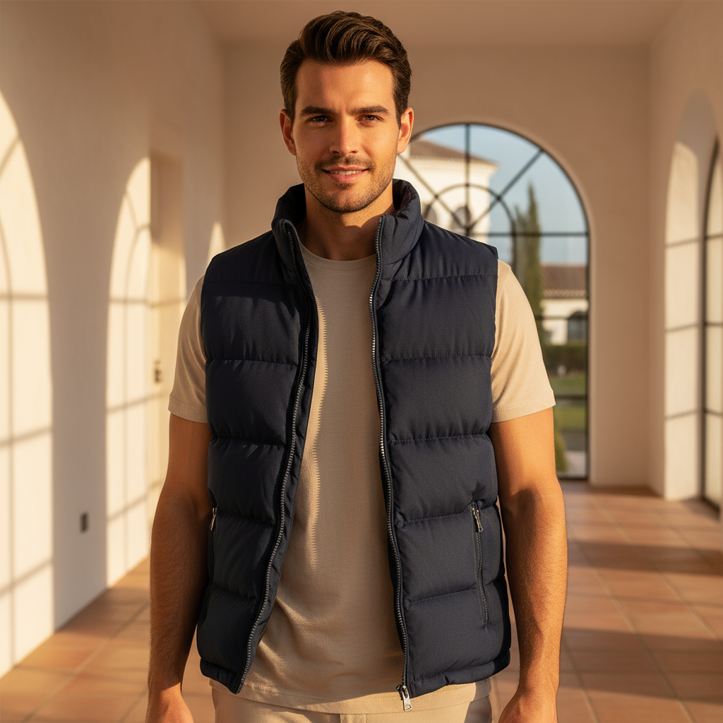 ALBA – Chaleco Hombre | Acolchado, Tejido Repelente al Agua 4
