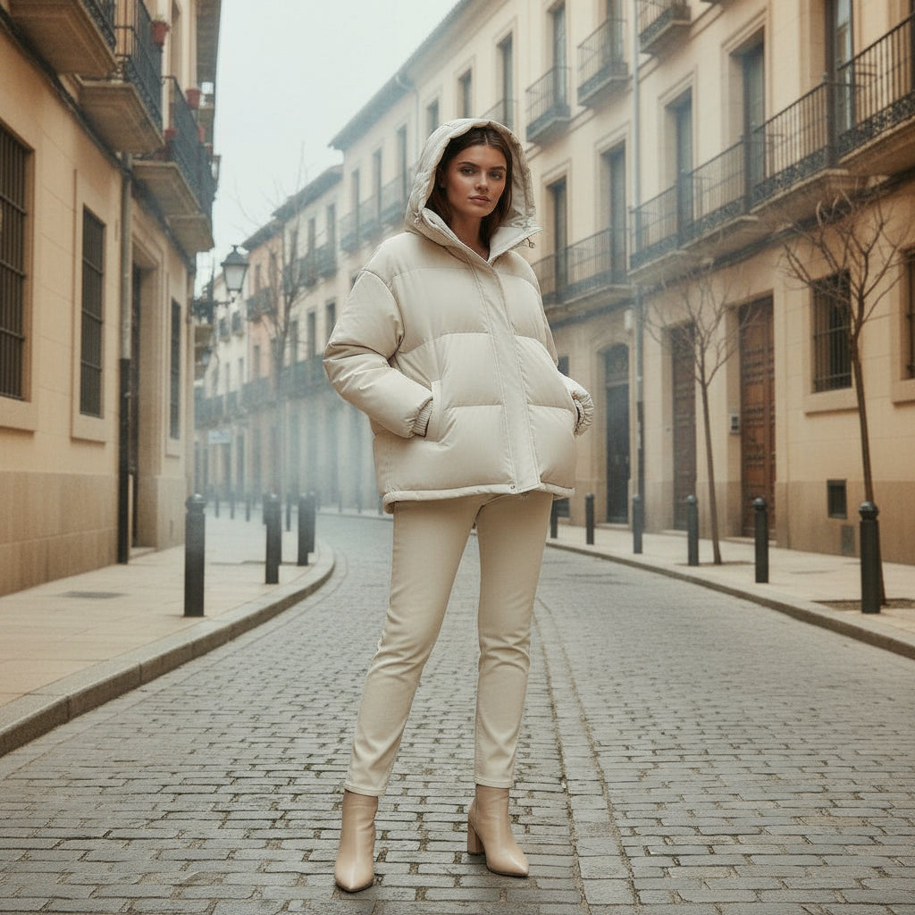 ALBA – Chaqueta de Mujer | Acolchada, Capucha, Diseño Atemporal 3