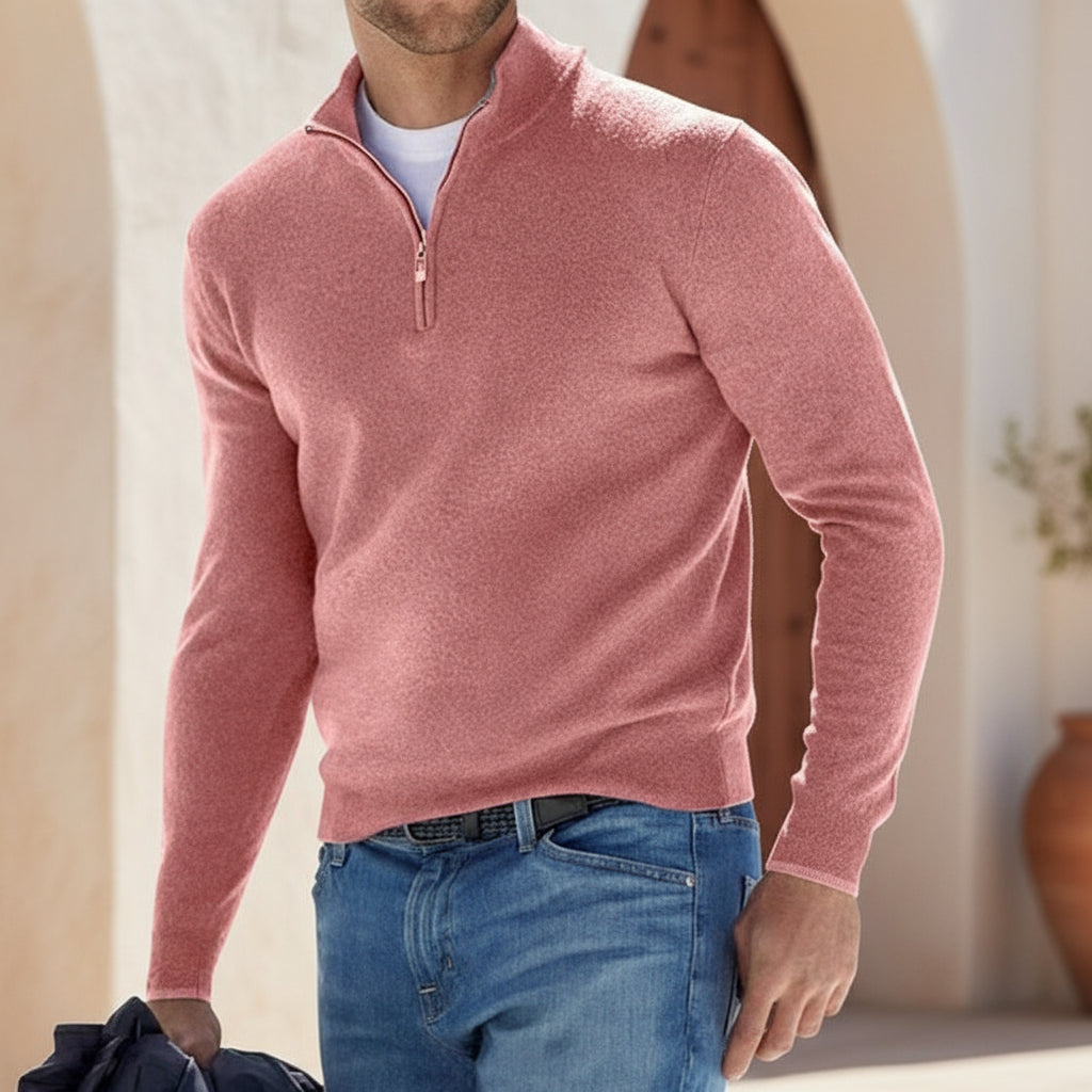 ALBA – Men’s Sweater | Soft Cotton Blend, V-Neck, Regular Fit 0