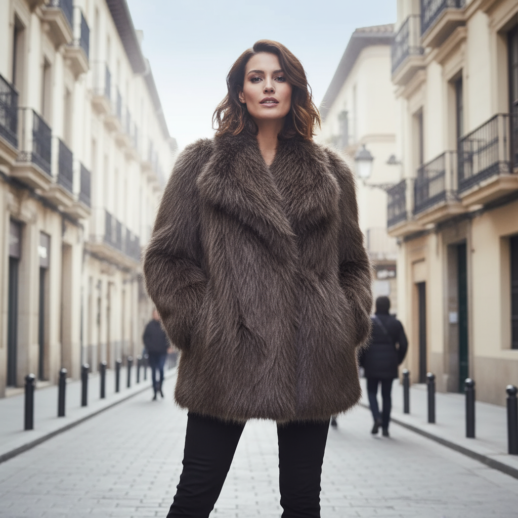 ALBA - Abrigo de mujer | Piel sintética ecológica, diseño elegante 10