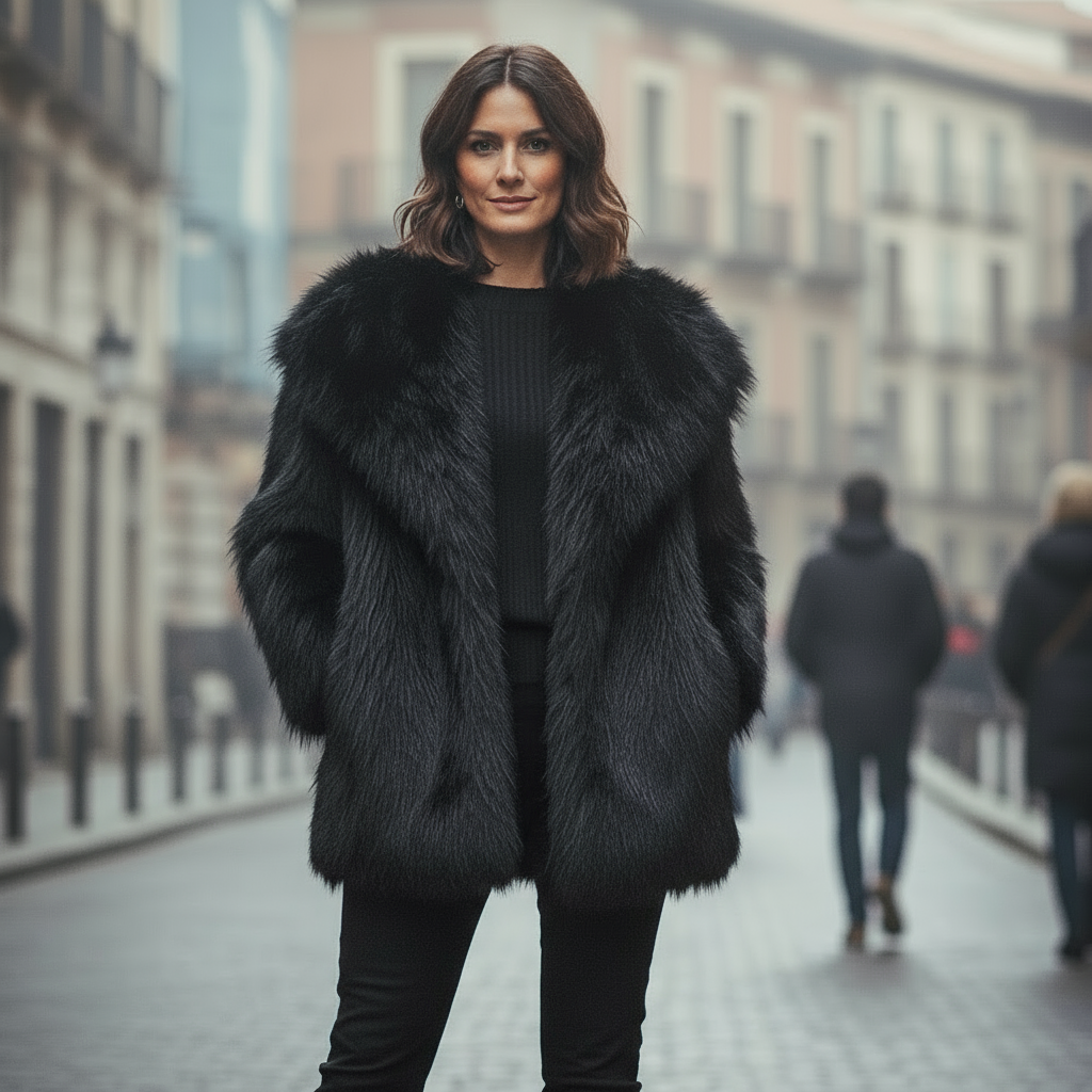 ALBA - Abrigo de mujer | Piel sintética ecológica, diseño elegante 9