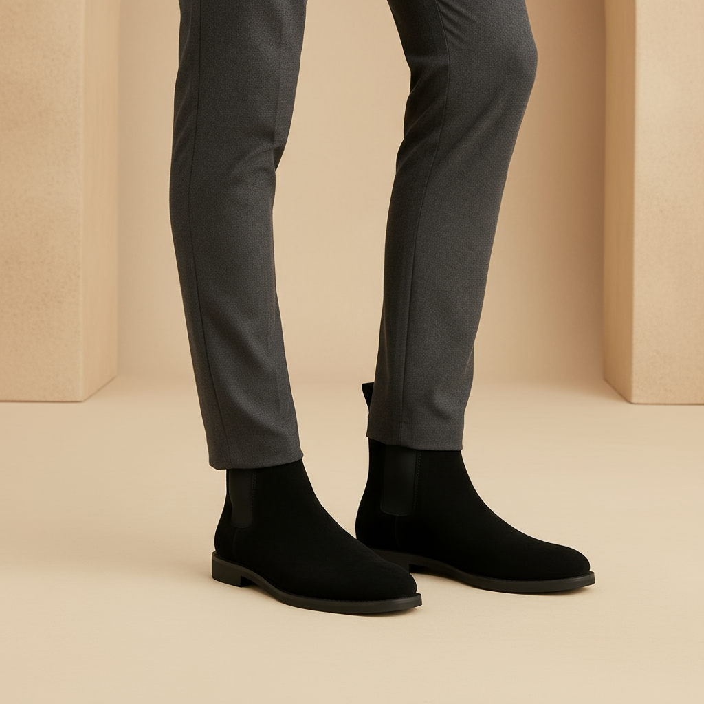 ALBA - Botas de hombre | Gamuza, diseño Chelsea elegante 6