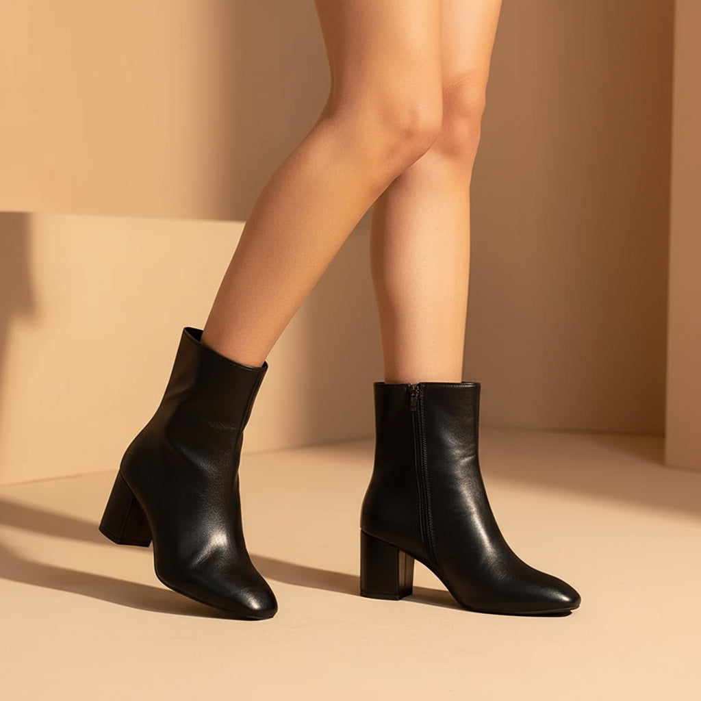 ALBA - Botines mujer | Piel, tacón en bloque, diseño elegante 8