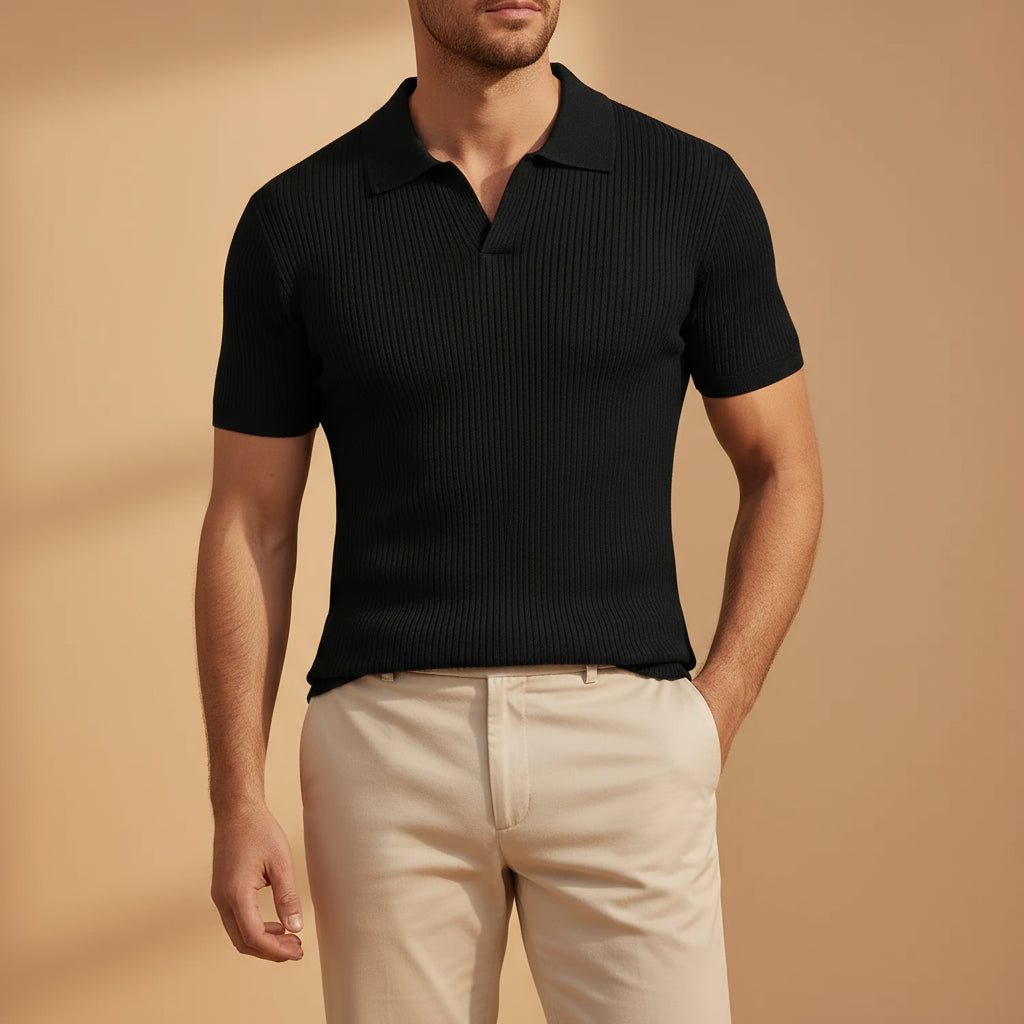 ALBA - Camisas Hombre Polo | Cuello en V, Mangas Cortas 3