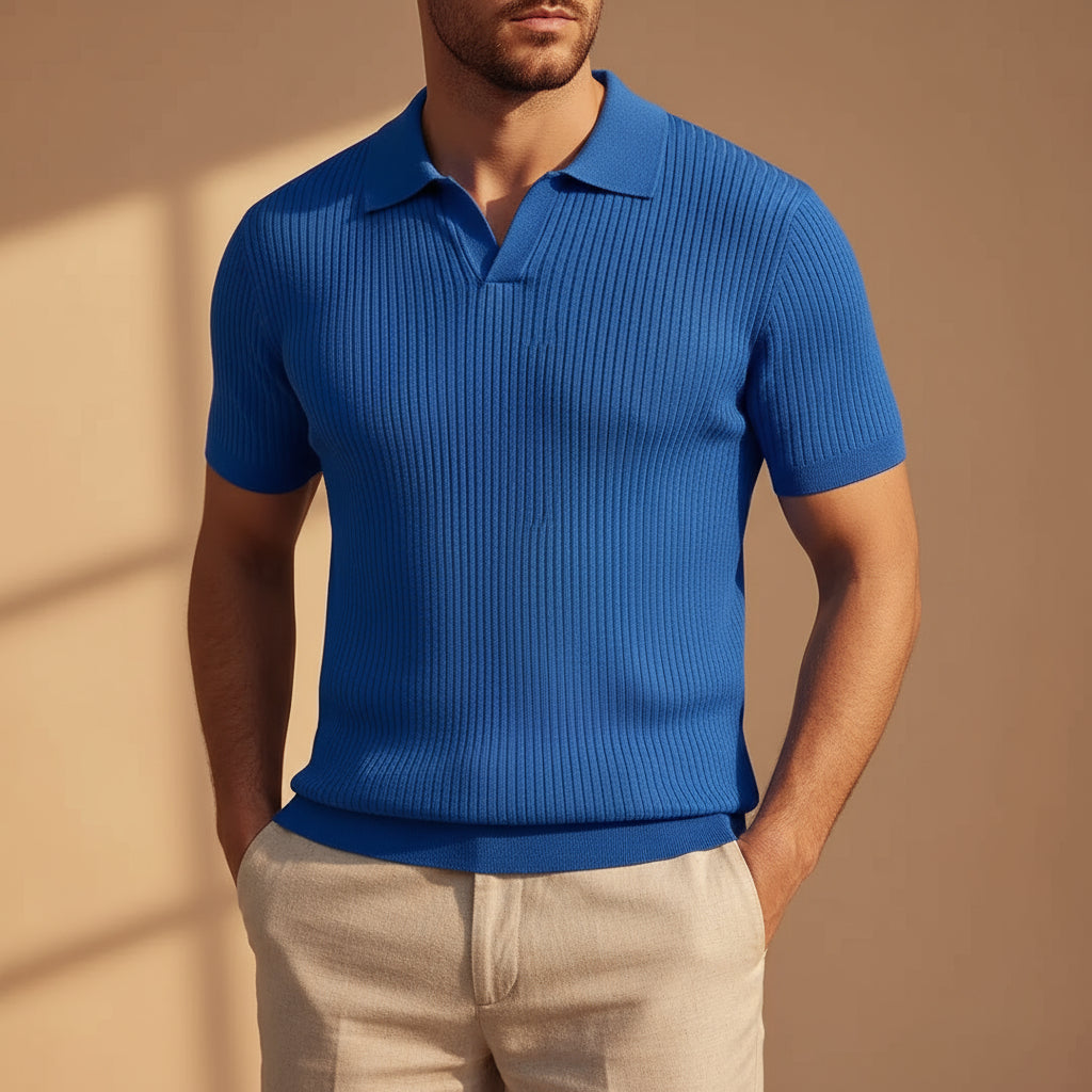 ALBA - Camisas Hombre Polo | Cuello en V, Mangas Cortas 4