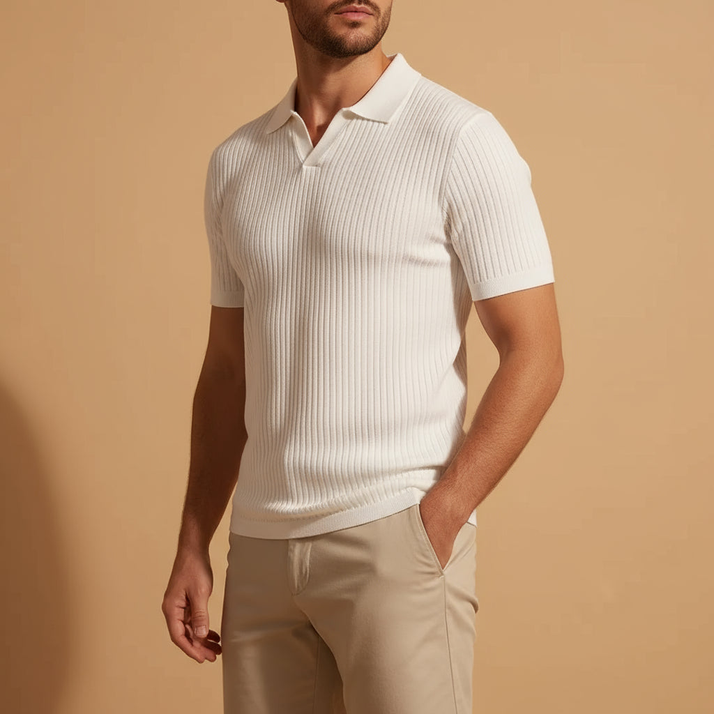 ALBA - Camisas Hombre Polo | Cuello en V, Mangas Cortas 5