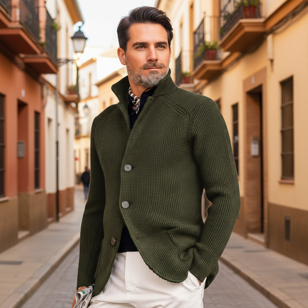 ALBA - Cárdigan de hombre | Punto suave, diseño clásico, ajuste regular 7