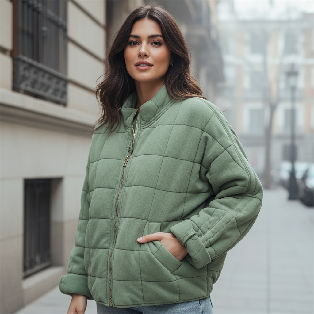 ALBA - Chaqueta de mujer | Poliéster, ajuste extragrande, estilo moderno 10