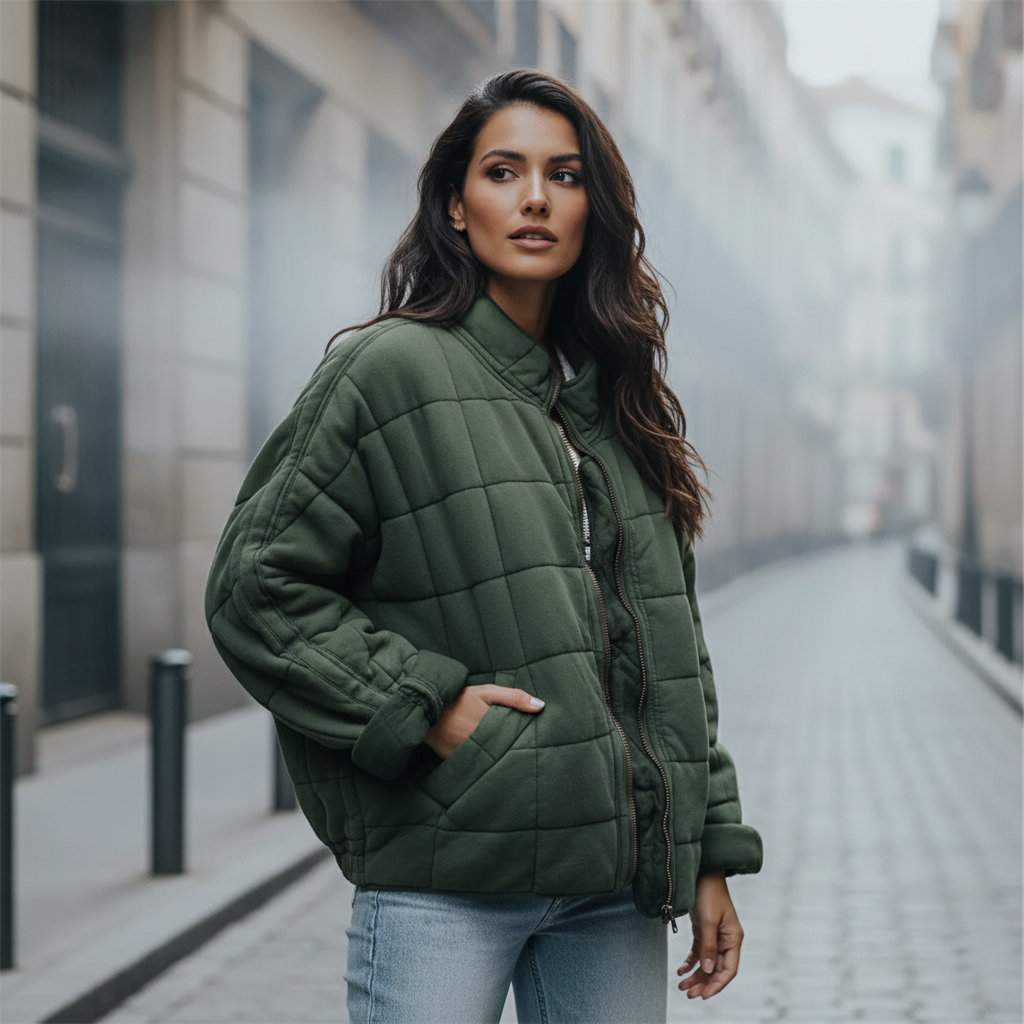 ALBA - Chaqueta de mujer | Poliéster, ajuste extragrande, estilo moderno 11