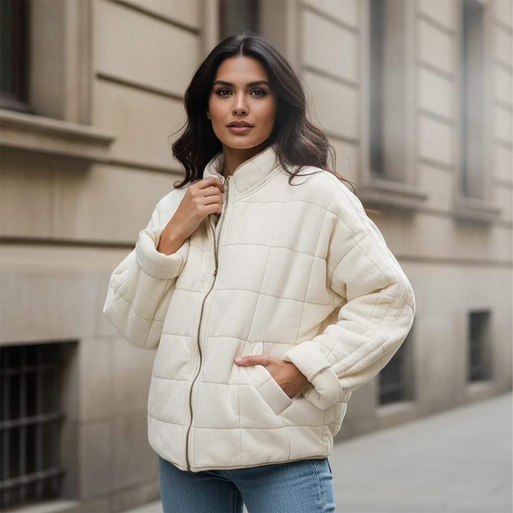 ALBA - Chaqueta de mujer | Poliéster, ajuste extragrande, estilo moderno 14