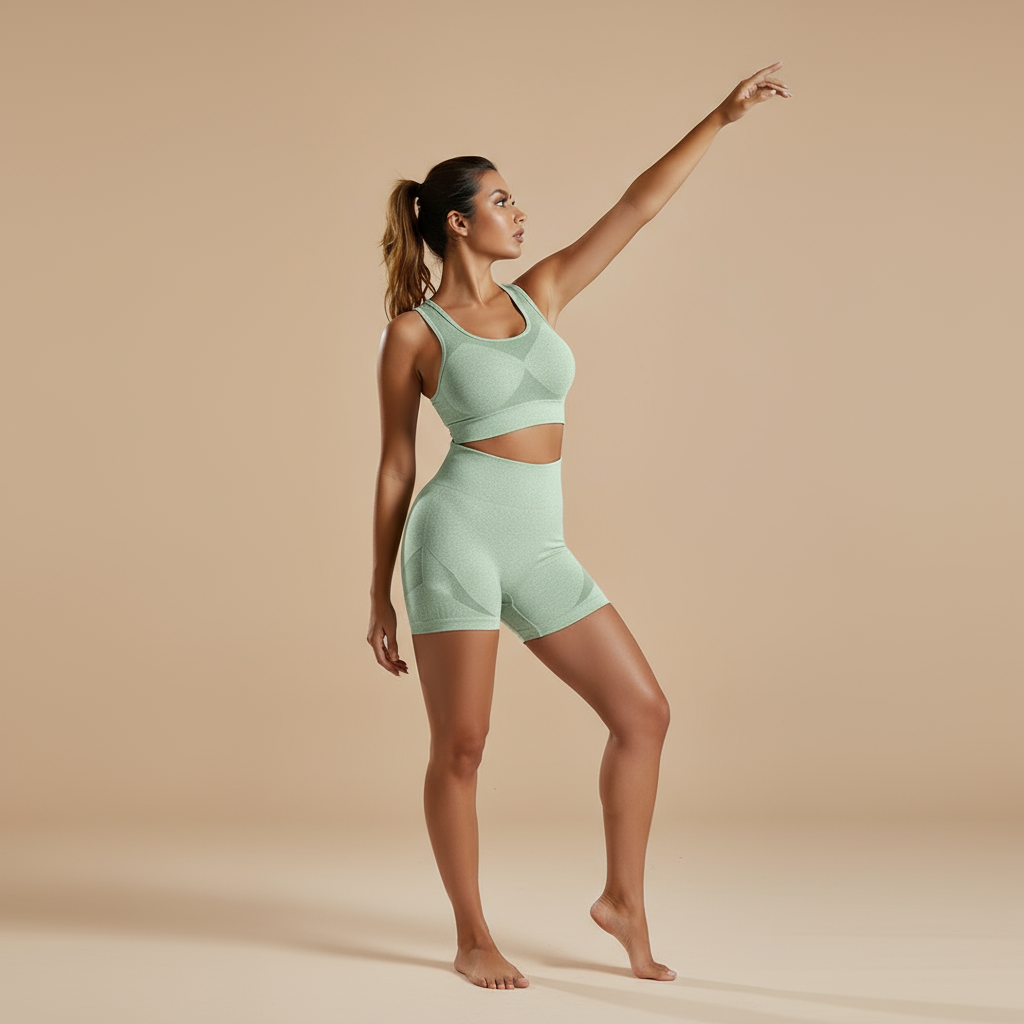 ALBA - Conjunto de yoga de mujer | Sin costuras, cintura alta, material transpirable 8