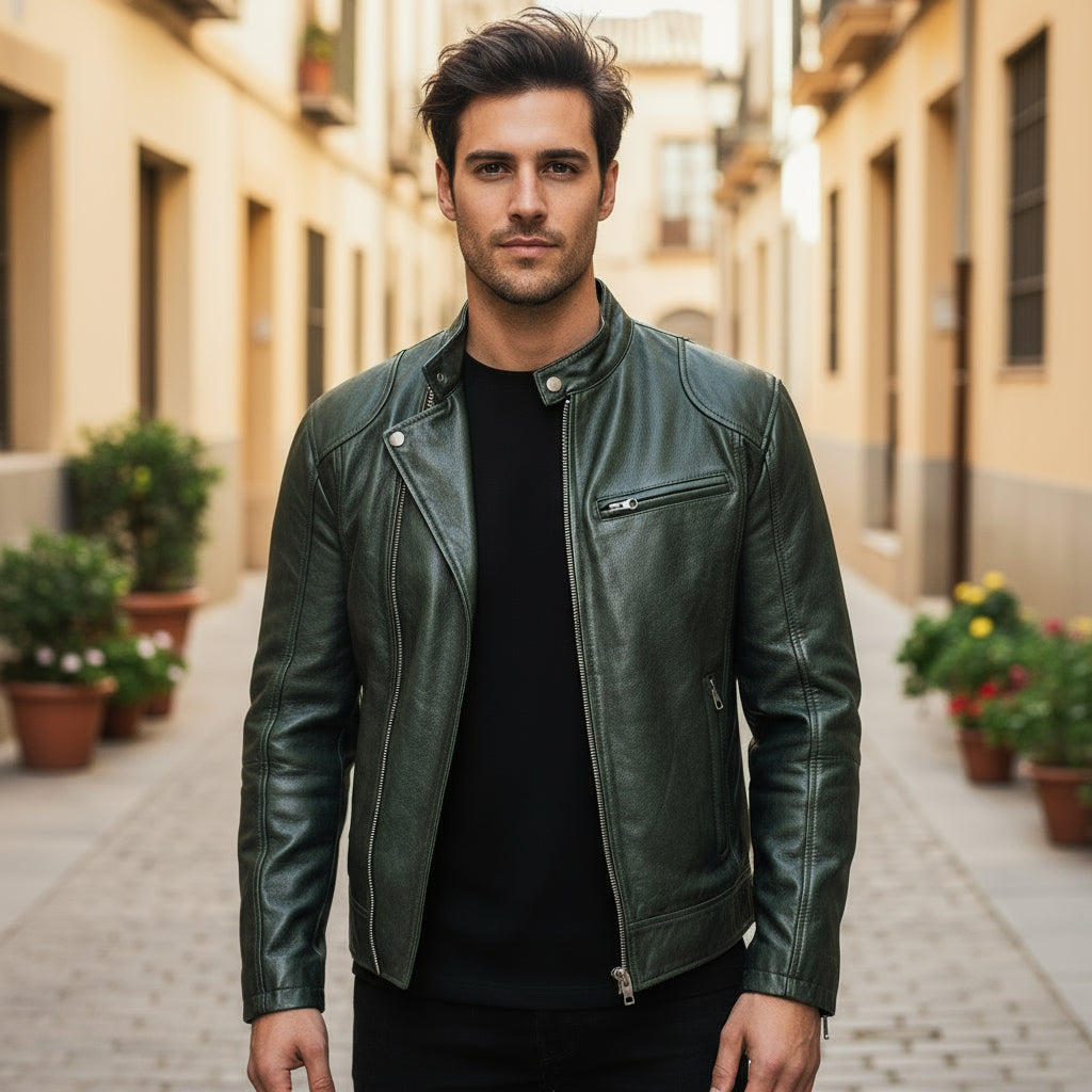 ALBA - Men’s Biker Jacket | Vegan Leather, Casual Fit, Street-Chic 1