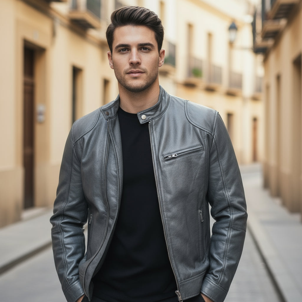 ALBA - Men’s Biker Jacket | Vegan Leather, Casual Fit, Street-Chic 7