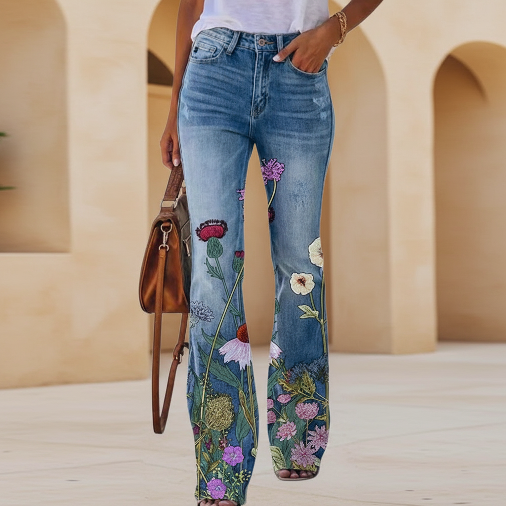 ALBA - Pantalón de mujer | Estampado vibrante, corte palazzo 3