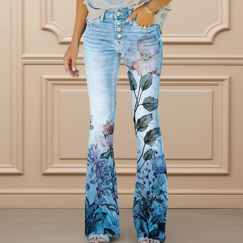 ALBA - Pantalón de mujer | Estampado vibrante, corte palazzo 4