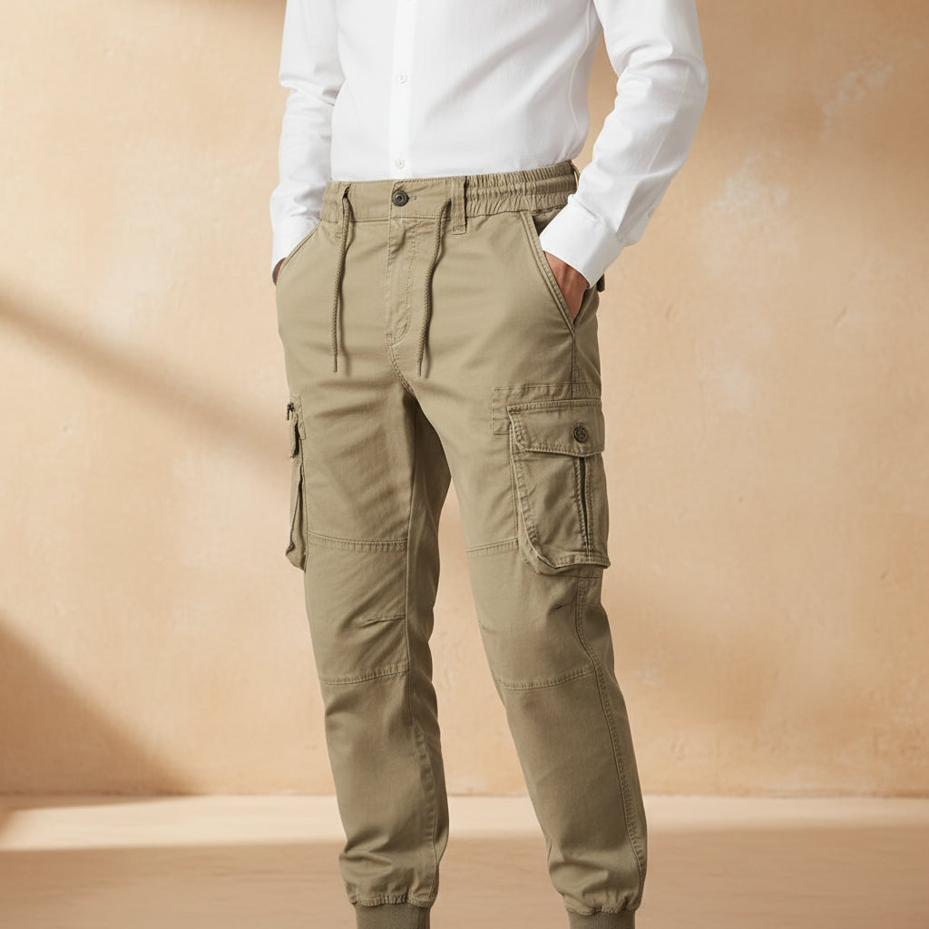 ALBA - Pantalones cargo de hombre | Diseño atemporal, ajuste cómodo, poliéster duradero 5
