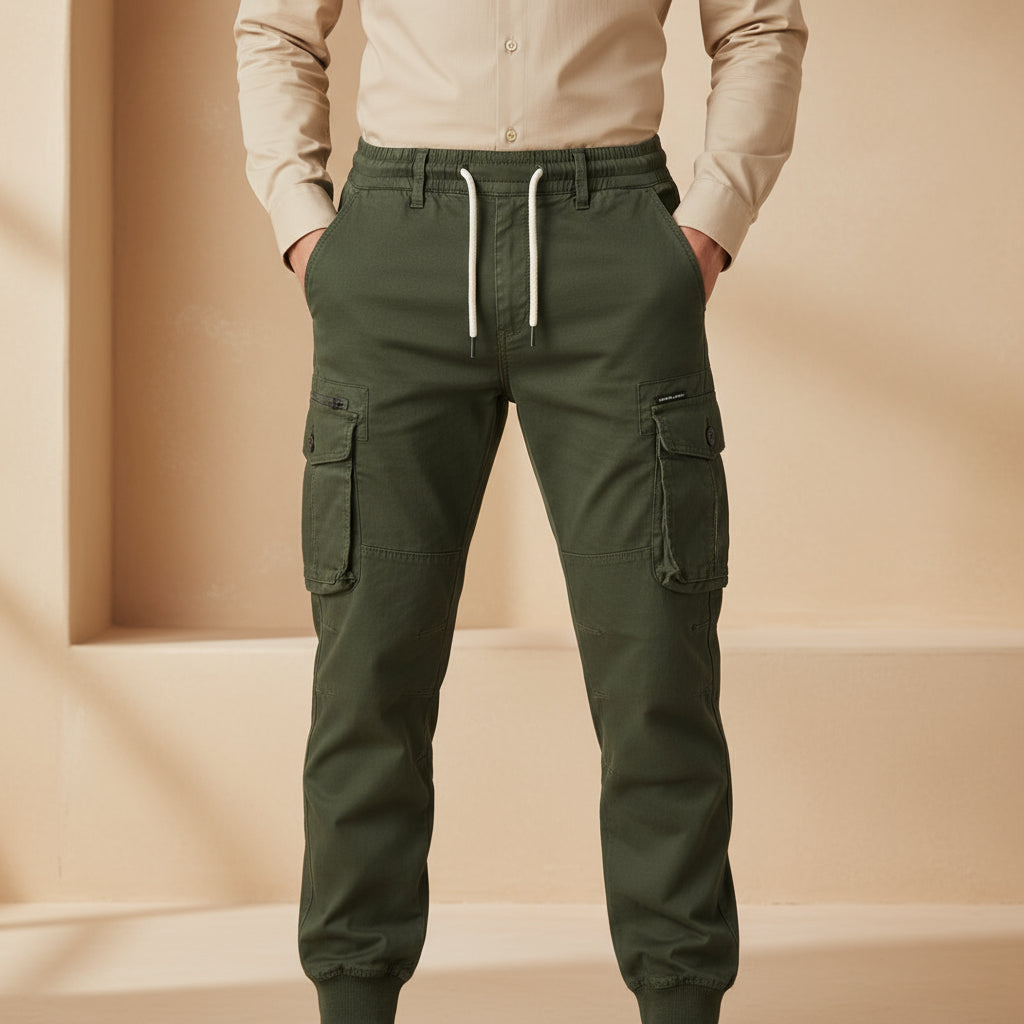 ALBA - Pantalones cargo de hombre | Diseño atemporal, ajuste cómodo, poliéster duradero 6