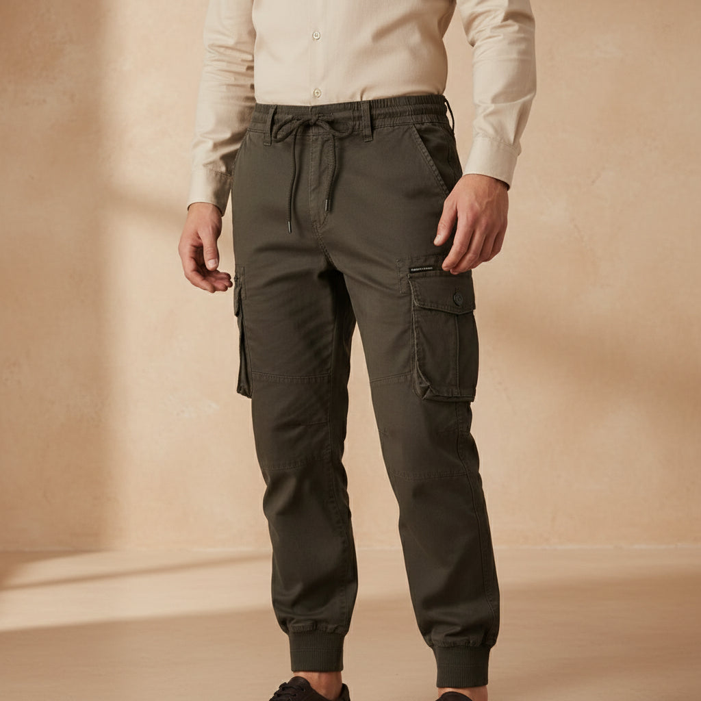 ALBA - Pantalones cargo de hombre | Diseño atemporal, ajuste cómodo, poliéster duradero 8