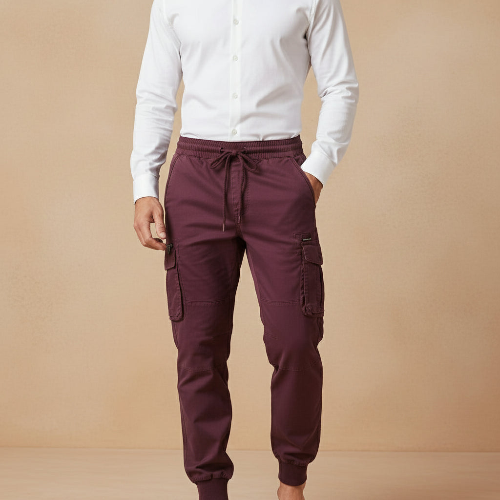 ALBA - Pantalones cargo de hombre | Diseño atemporal, ajuste cómodo, poliéster duradero 9