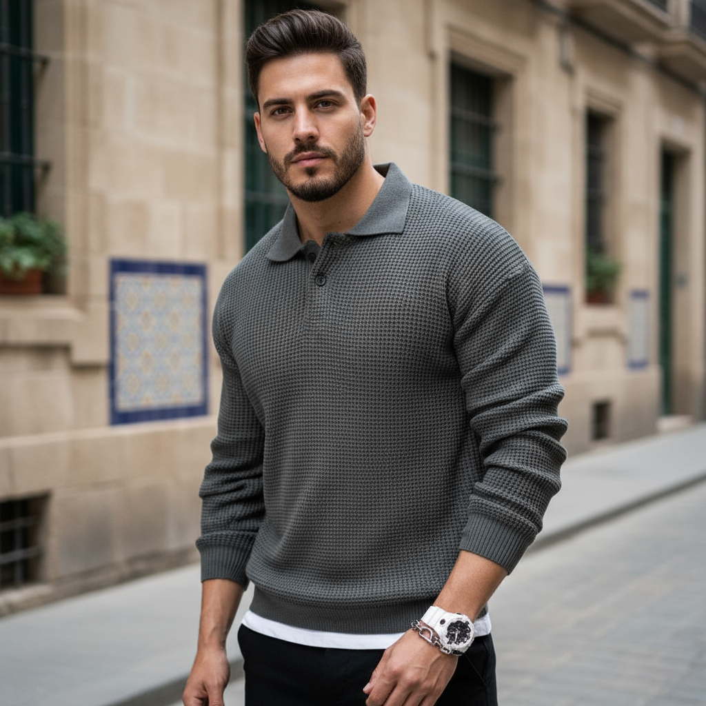 ALBA - Polo de hombre | Mezcla de algodón, estilo atemporal 0