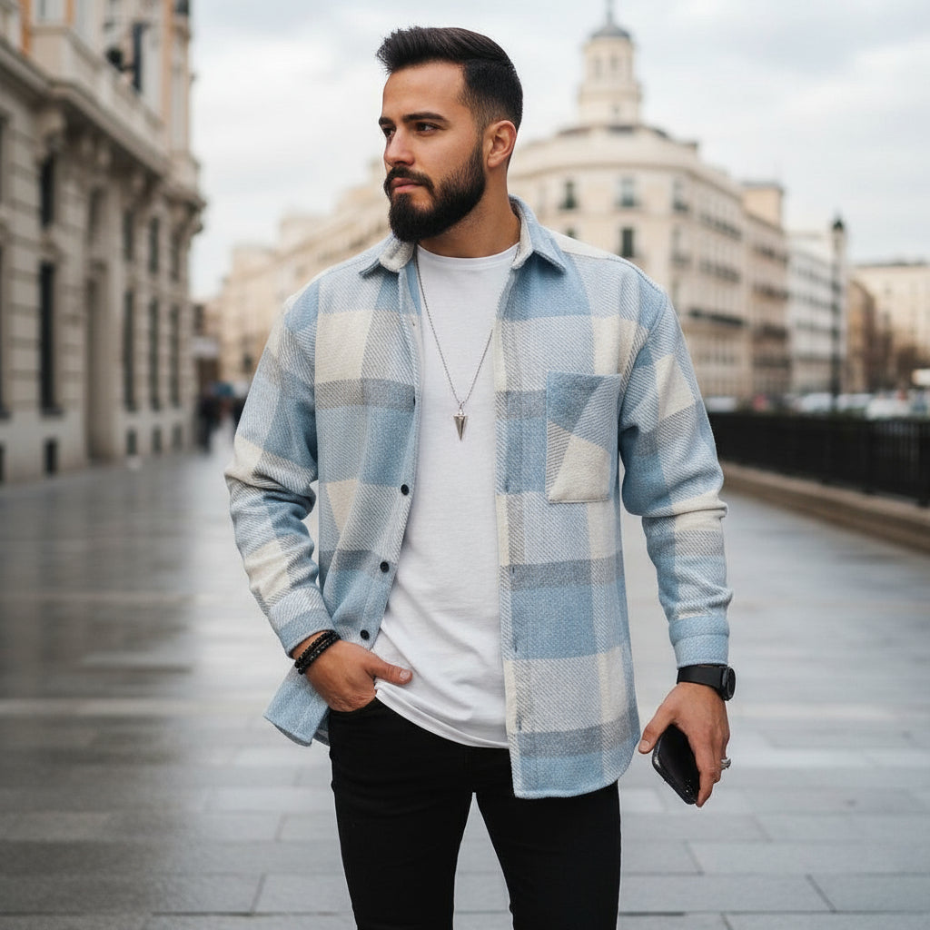 ALBA - Sobrecamisa de hombre | Algodón texturizado, ajuste relajado 1