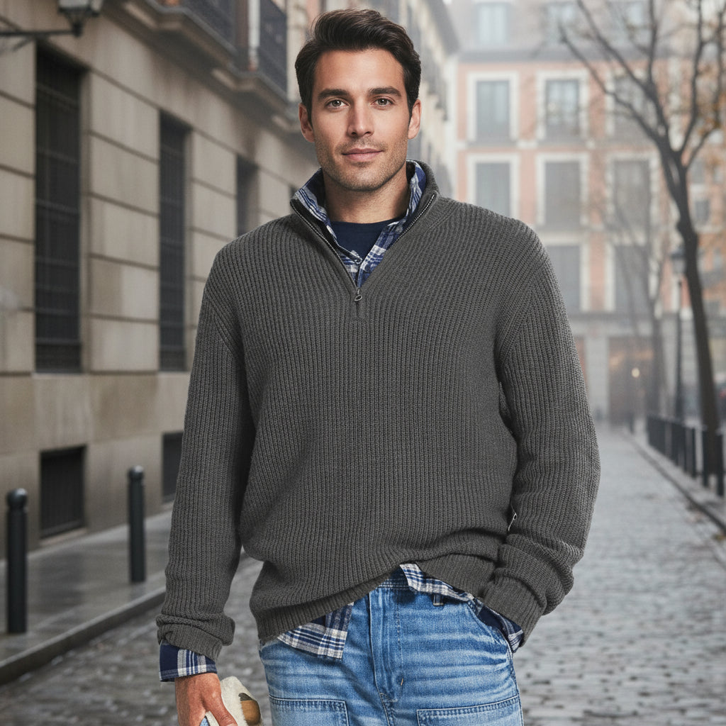 ALBA - Suéter Hombre | Cuello Redondo, Algodón Premium 2