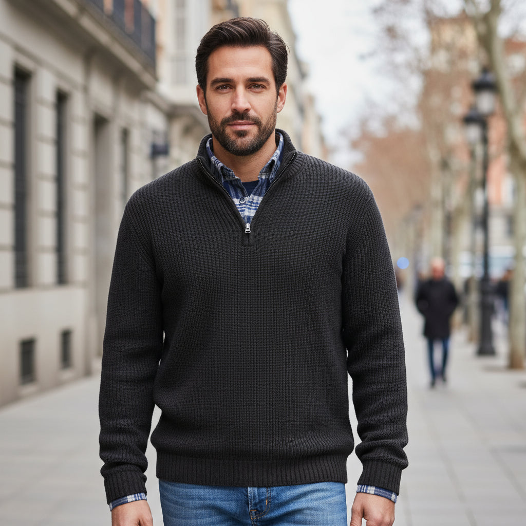 ALBA - Suéter Hombre | Cuello Redondo, Algodón Premium 3