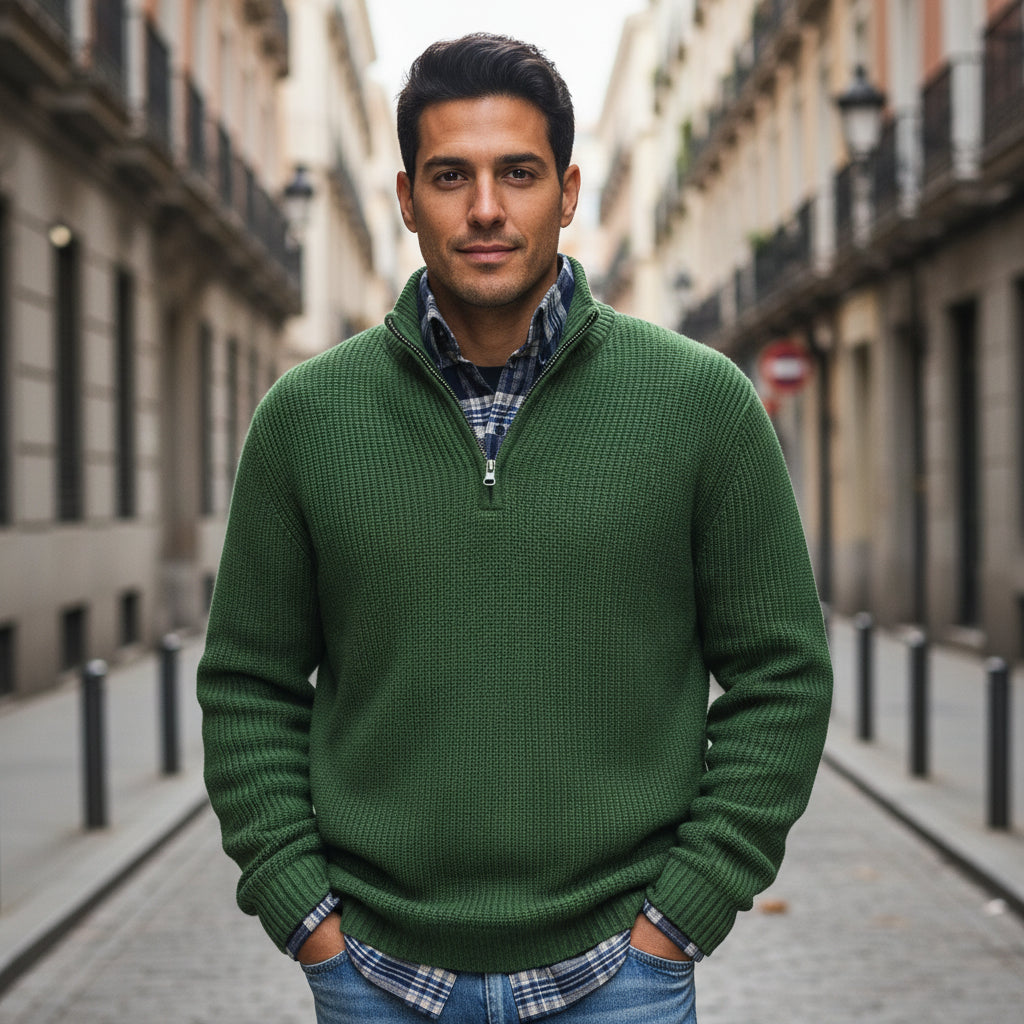 ALBA - Suéter Hombre | Cuello Redondo, Algodón Premium 4