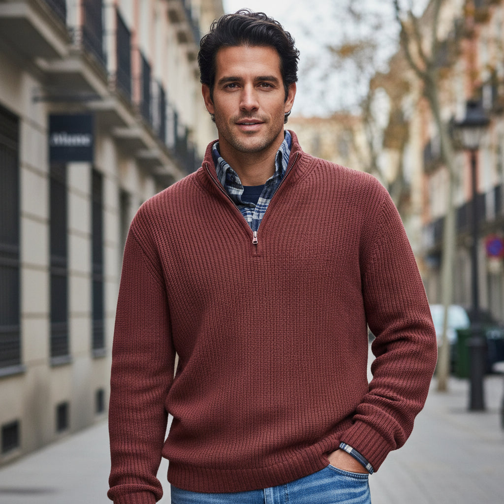 ALBA - Suéter Hombre | Cuello Redondo, Algodón Premium 7