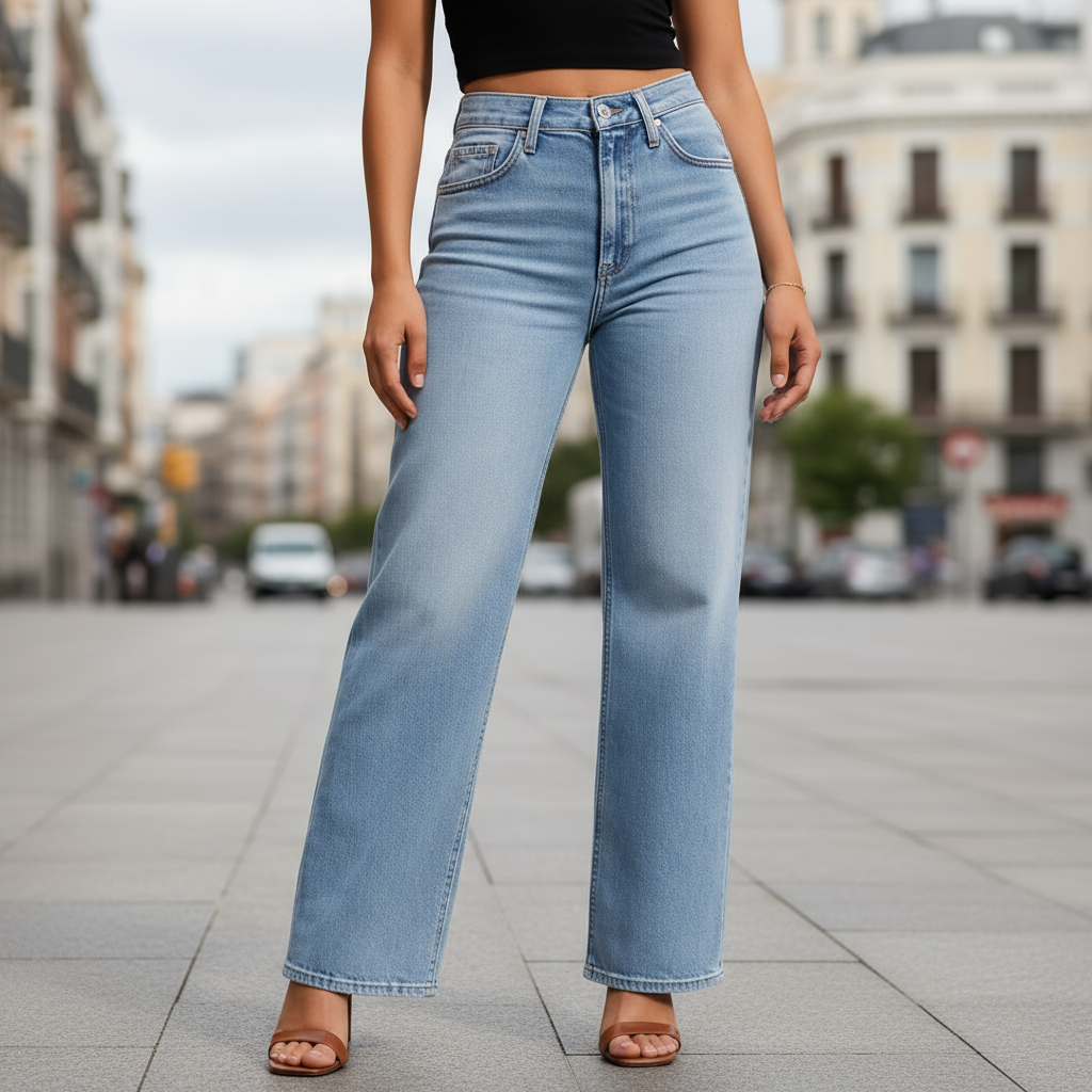ALBA - Vaqueros de mujer | Corte BBL, tejido de mezclilla de alta calidad 1