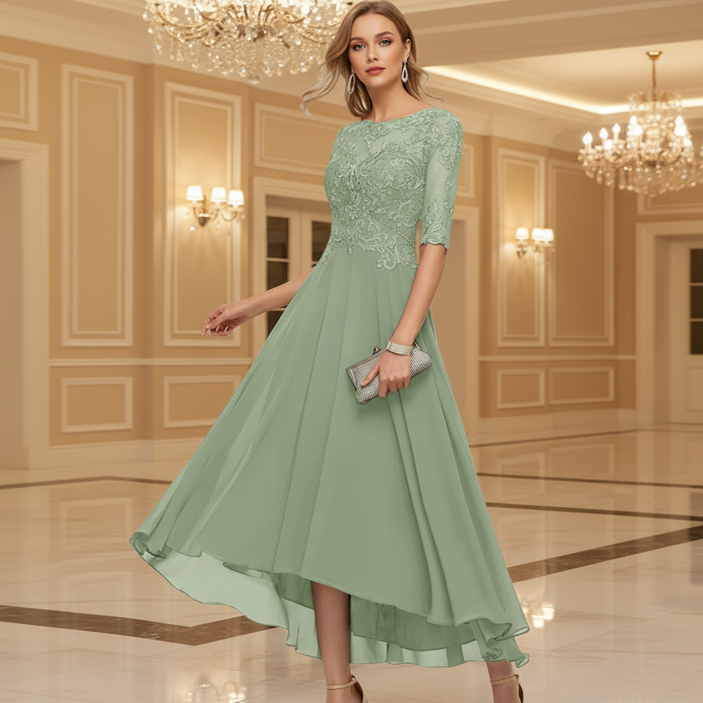 ALBA - Vestido de mujer | Encaje elegante, corte favorecedor para invitada boda 3